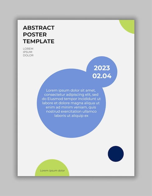 Abstract poster template a4 flyer with abstract object Minimalistic business flyer Vector illustration