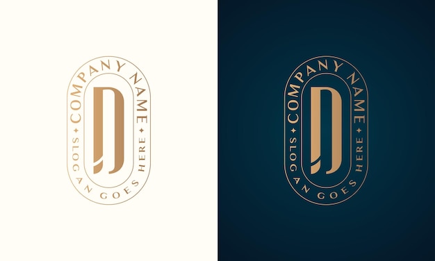 Vector abstract premium luxury corporate identity elegant letter d logo design