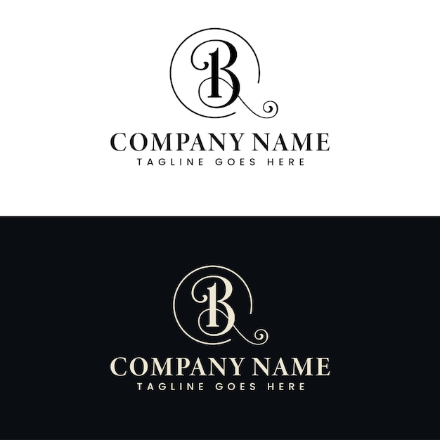 Abstract Premium Royal luxury elegant letter B logo design