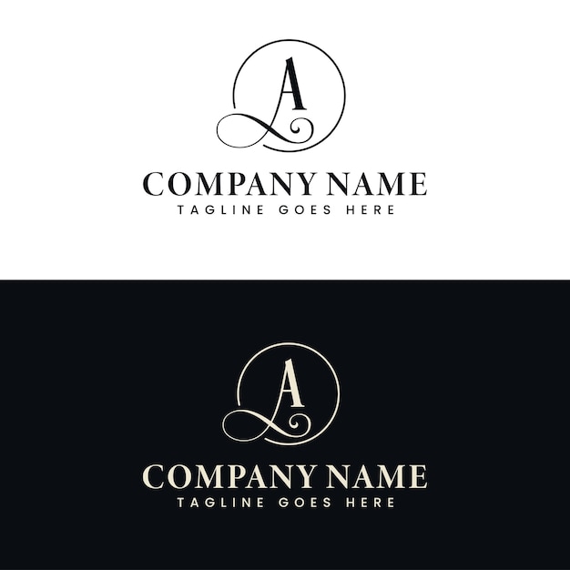 Abstract Premium Royal luxury elegant letter A logo design