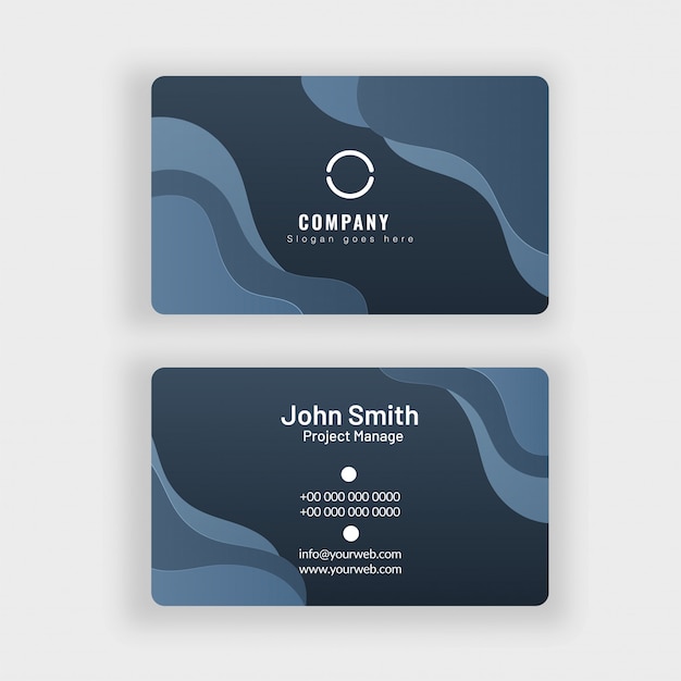 Abstract professional business card or visiting card set.