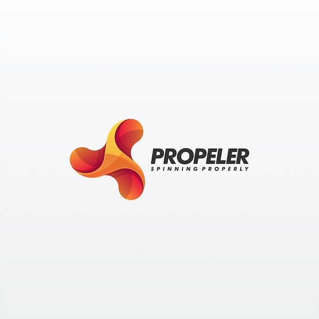 Abstract Propeller Premium Vector Template