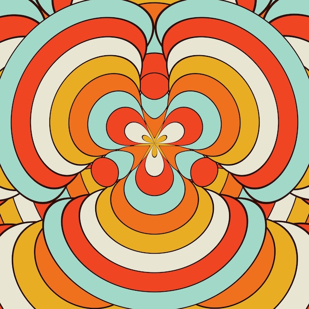 Abstract psychedelic groovy background. Vector illustration.