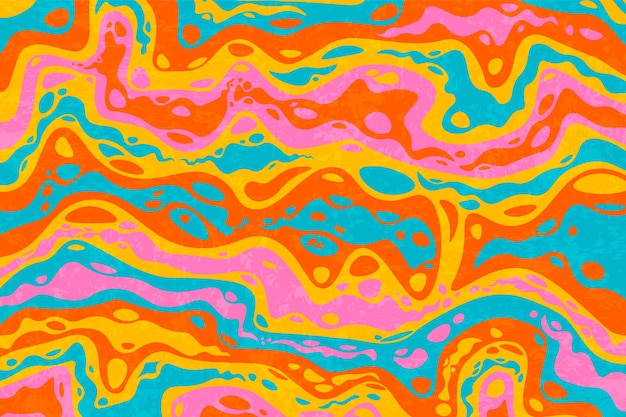 Abstract psychedelic groovy background Vector illustration