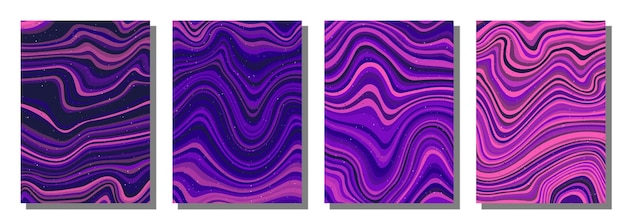 Abstract psychedelic groovy set background