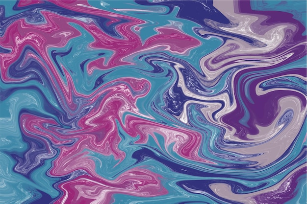 Abstract Psychedelic Wavy Liquid Tie Dye Marble Vector purple pink blue background design