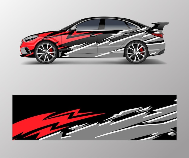 Abstract Racing graphic vector for sport car wrap design