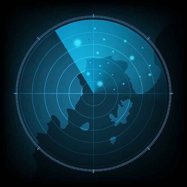 abstract radar screen map background