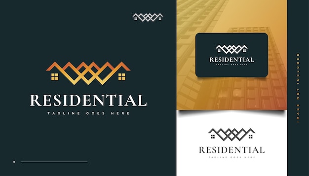 Abstract Real Estate Logo Design with Initial Letter W Concept