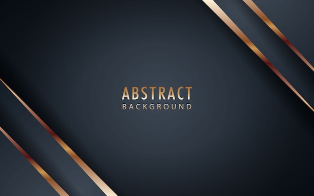 Abstract realistic black background with golden list