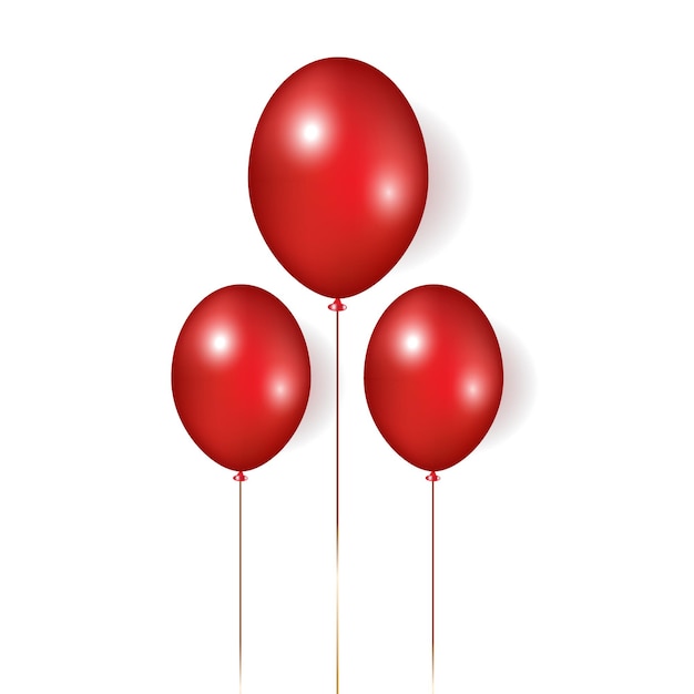 Vector abstract red ballon vector illustration