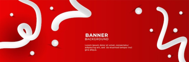 Abstract red banner background design template vector illustration with 3d overlap layer and geometric wave shapes. Polygonal abstract background, texture, advertisement layout and web page