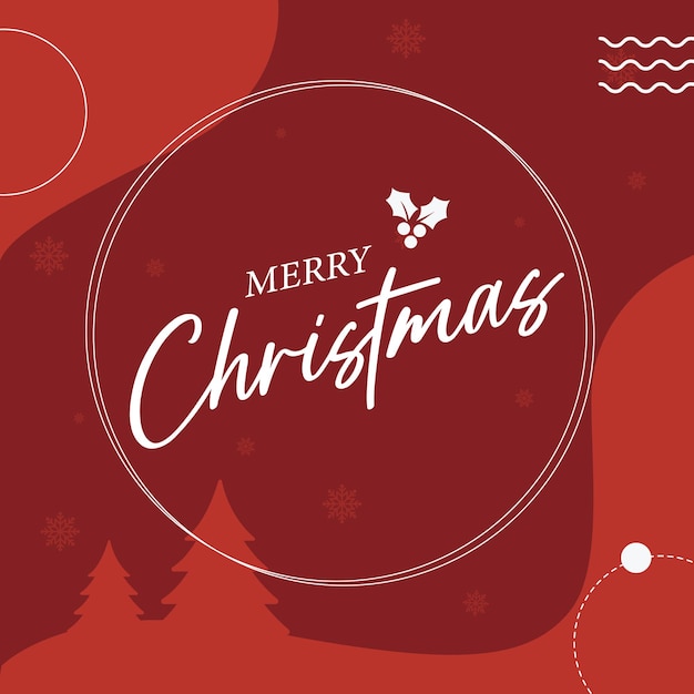 Abstract Red Christmas poster vector