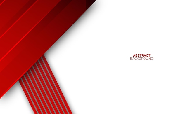 Abstract red curve banner background