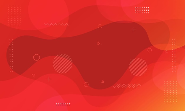 Abstract red fluid wave line landing page flat background.