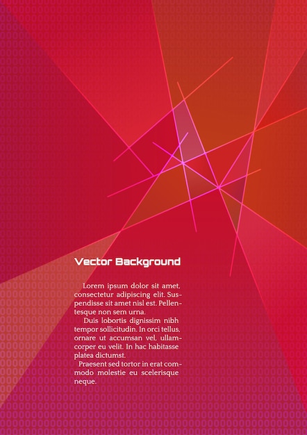 Abstract red geometric background with lines