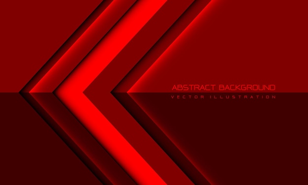 Abstract red glossy arrow direction geometric blank space design modern futuristic background vector