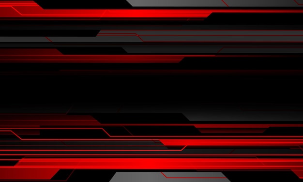 Abstract red light grey metal black cyber futuristic technology geometric design background vector