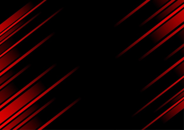 Abstract red line and black background for business card cover banner flyer Vector illustration