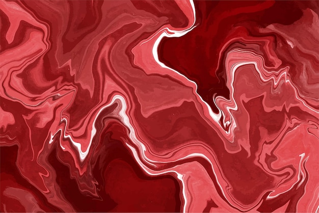 Abstract red liquid marble background design