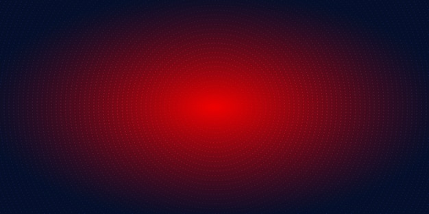 Abstract red radial dots halftone blue background