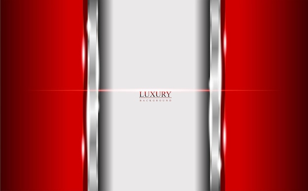 Abstract red silver white luxury elegant template background design