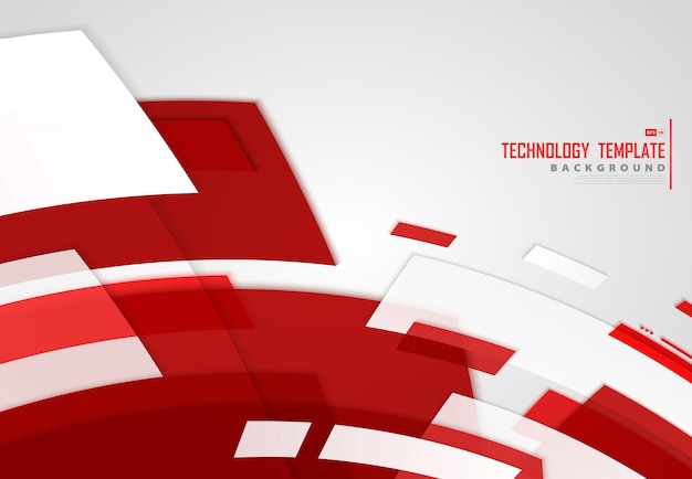 Abstract red stripe lines technology background.