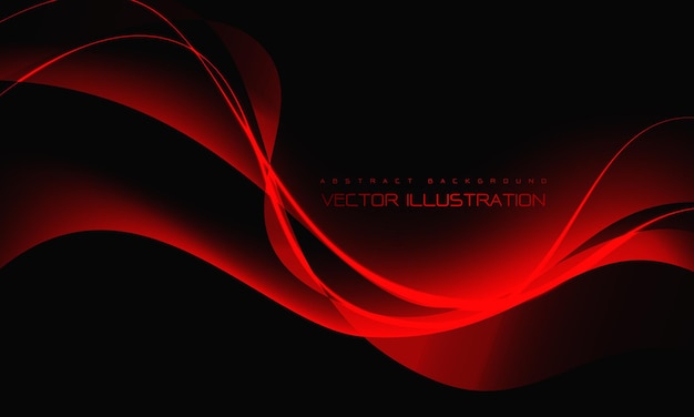 Abstract red wave curve on black design modern luxury futuristic background vector illustration.