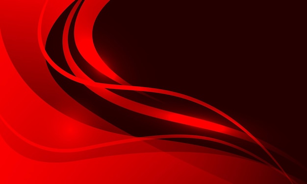 Abstract red wave curve dynamic design modern luxury creative background vector illustration