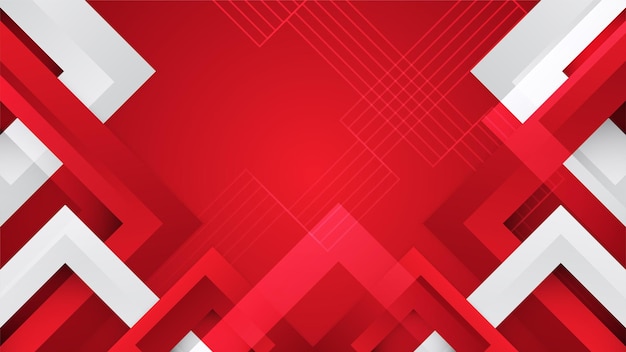 Abstract red and white geometric gradient background