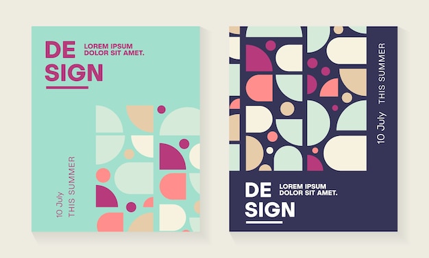 Abstract Retro Geometric Vector for Event Promototion Poster and Banner Background Design