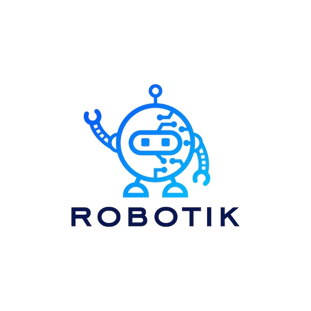 abstract robotic logo design templates