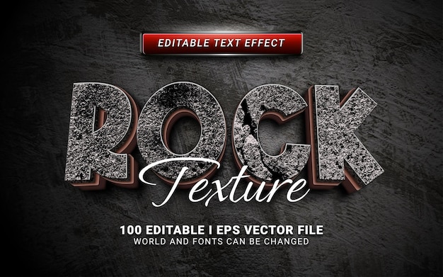 Abstract rock text effect