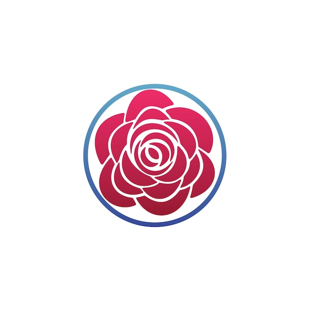 Abstract rose logo design