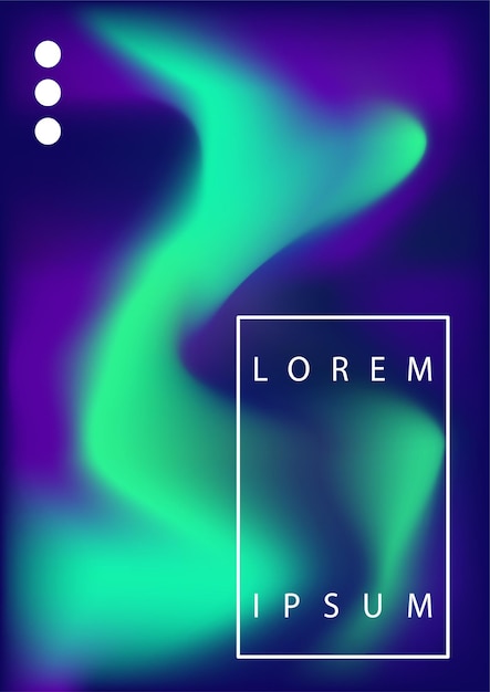 Abstract rosemary cover concept blue and green shapes with place for text and presentations