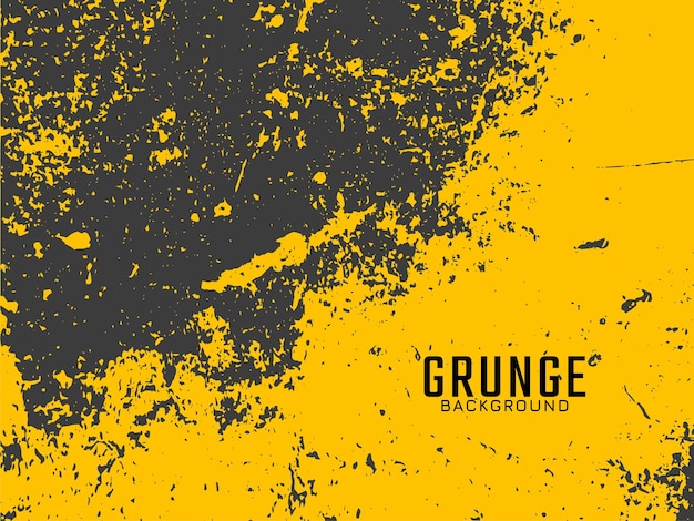 Abstract rough grunge texture yellow and black background design vector