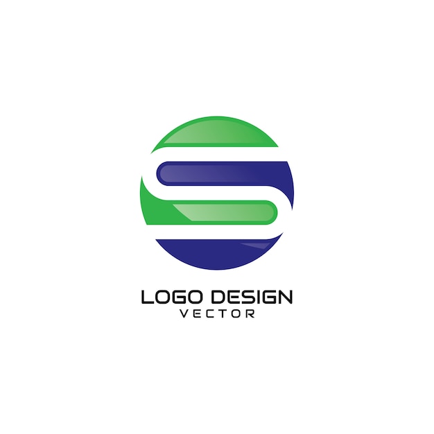 Abstract S Symbol Isolated On Round Shape Logo Design