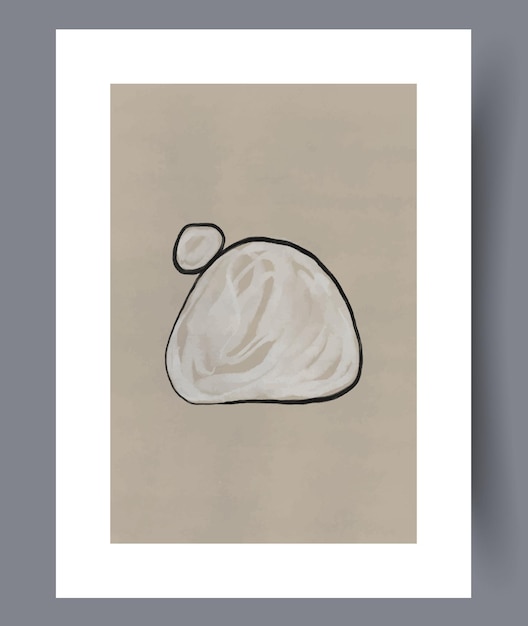 Abstract scandinavian minimalism wall art print