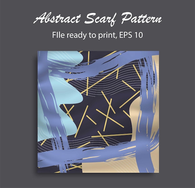 Abstract scarf pattern design for hijab, blanked, pillow, etc