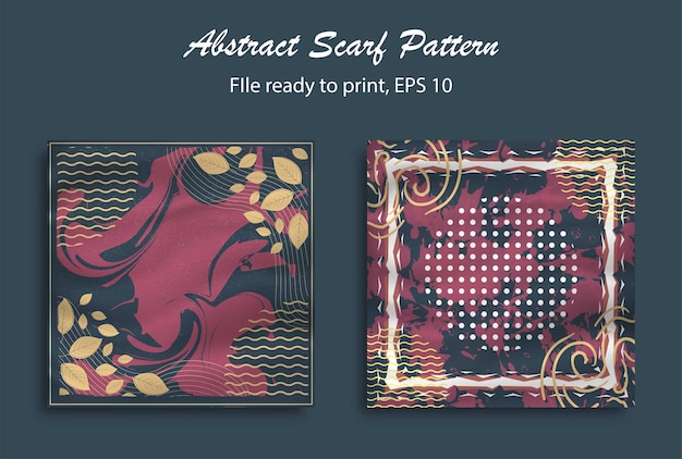 Abstract scarf pattern design for hijab blanked pillow etc