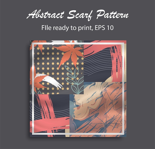 Abstract scarf pattern design for hijab, blanked, pillow, etc