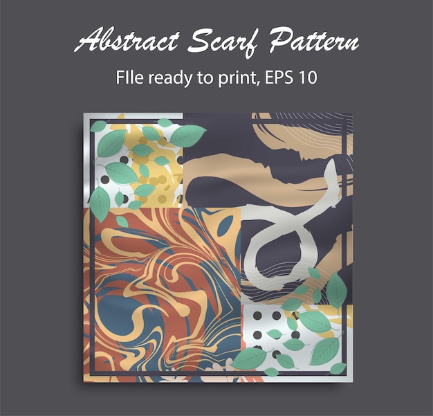 Abstract scarf pattern design for hijab, blanked, pillow, etc