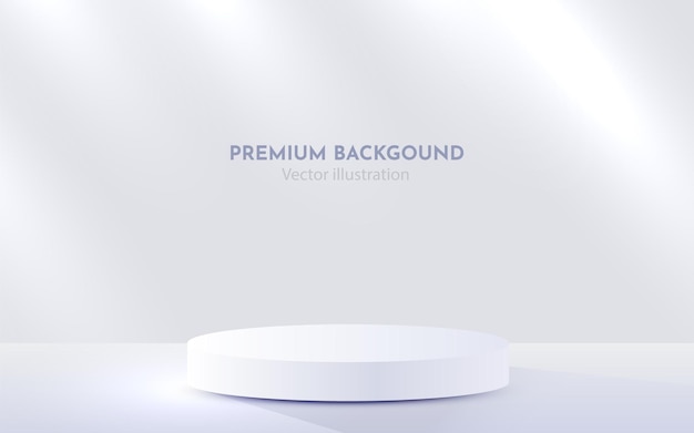 Abstract scene background Cylinder podium on white background Product presentation mock up show cosmetic product Podium stage pedestal or platform