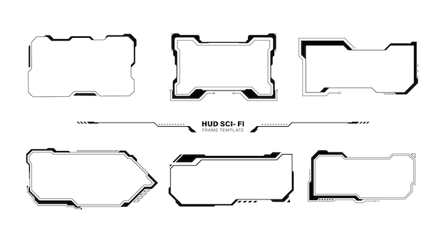 Abstract sci fi frame template layout design concept background vector illustrationx9