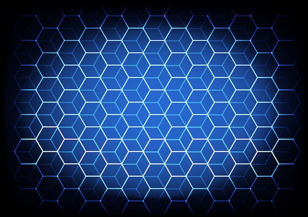 Abstract science and technology concept with hexagonal elements background