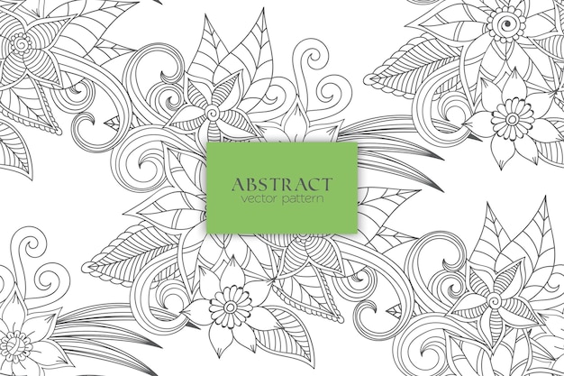 Abstract Seamless Floral Pattern in vector