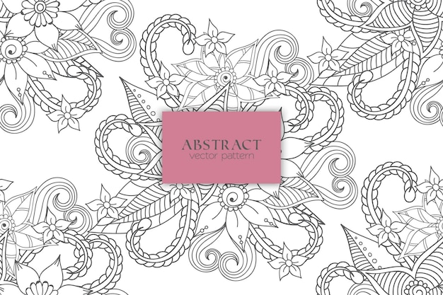 Abstract Seamless Floral Pattern in vector