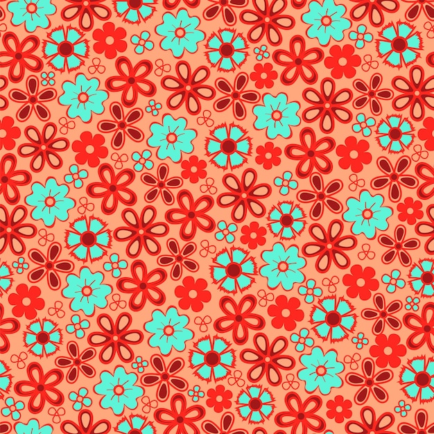 Abstract seamless floral pattern.