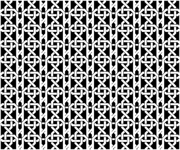 Abstract seamless geometric pattern background, black and white