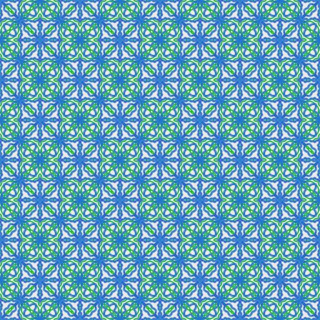 Abstract seamless green flower and blue leaf pattern background illustration modern art elegant